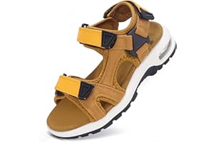 VISIONREAST Kids Sandals Boys Sports Outdoor Sandal Athletic Air Cushion Beach Shoes Hook and Loop Summer Footwear for Holidays, Walking, Camping, Travelling