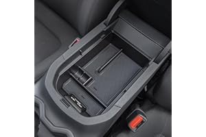 JDMCAR Organizer per vassoio per console centrale compatibile con Toyota RAV4 2022 2021 2020 2019 Accessori, bracciolo inserto contenitore materiale ABS scatola di immagazzinaggio secondaria-nero