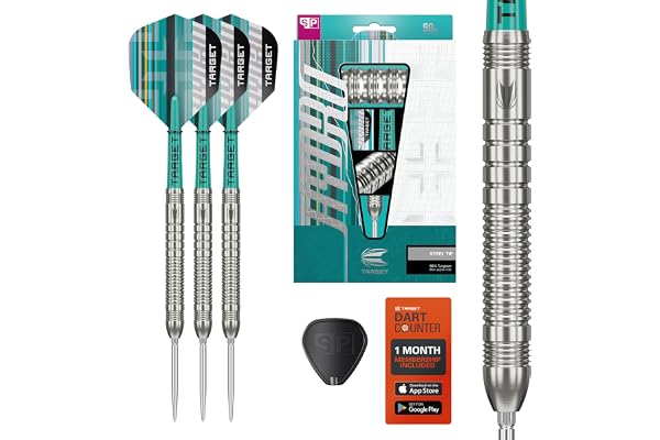 TARGET Darts Hydro Stål Tip Dart Set, 21G/22G/23G/24G/25G/26G (Barrel 01/02/03) | 90 % volframpilar, silver schweiziska punktspetsar, Pro Grip Tag Shafts & Pro Ultra No.6 flygningar, SP-verktyg ingår