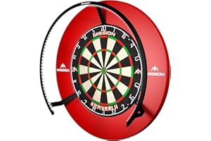 Mission Darts Torus 270 | Sistema di illuminazione a LED per freccette con facile accesso all'area del bersaglio per un gioco senza restrizioni, disponibile in nero sabbiato, rosso e blu