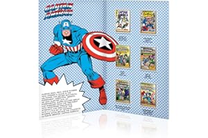 FANTASY CLUB Collezione Completa di lingotti Marvel Captain America placcati in Oro 24 carati/Regali Ufficiali Marvel Edizione Limitata