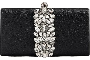 MICHELLE MOON - Pochette Donna Elegante per Matrimoni, Feste ed Eventi | Clutch con catena Tracolla, Ideale come Borsa Elegante Donna Cerimonia con Glitter o Borsa a Mano Donna per Occasioni Speciali