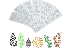 Auped Set 6 Pezzi Tappetino Silicone per Dolci Francesi - Stampi Decorazione Torte con Motivo Fiore e Foglia | Antiaderente, Resistente al Caldo, Lavabile per Cioccolato/Zucchero