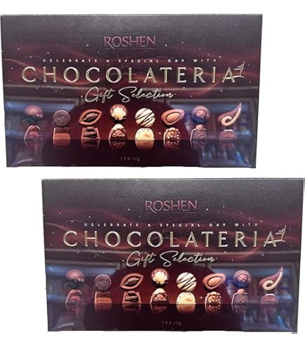 ROSHEN Chocolate Shooters With Whiskey - Gift Box 150g - Made In Ukraine