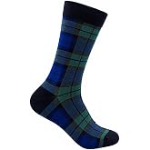 Men's Cotton Tartan Socks | Black Watch, Royal Stewart, Lindsay, Wallace, Stewart Modern - Gift for Him