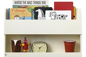 Tidy Books® Bedside Shelf for Bunk Bed (6-99) - The Original Bunk Bed Buddy™- Makes the Top Bunk Cosy! -Storage for Bunk Bed, High Sleeper, Cabin Bed -Eco Friendly Wood- Floating Shelf- Ivory