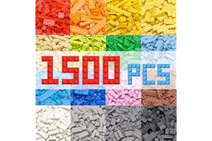 WYSWYG 1500 Stücke Basic Bausteine Box, Klassische Basis Steine Nachfüllpacks kompatibel mit Allen führenden Marken – Geschenke für Jungen und Mädchen ab 4 Jahren