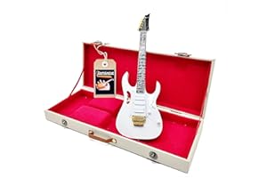 MUSIC LEGENDS COLLECTION mini guitar Steve Vai ibanez JEM7V replica model + hard case box miniature in scala 1:4 chitarra miniatura con custodia da collezione gadget rock memorabilia