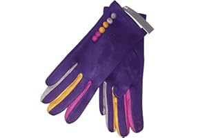 Vera Tucci 'Margot' Ladies' Gloves Suede Feel Touch Screen Multi Coloured Fingers G05