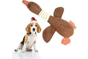 Affectionate Pets Cute Wild Goose Squeaky Dog Toys for Small to Medium Dogs, Soft Dog Plush Toy, Puppy Toys for Clean Teeth and Training, Dog Mental Stimulation Toys for Boredom (Brown)