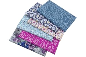 aufodara 6 piezas 50 x 80 cm tela artesanal tejidos tela algodón grande tela patchwork costura creativa telas por metro materiales para aficiones creativas hechas a mano (Colorido 02#)