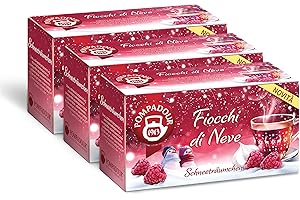 Pompadour, Infuso Fiocchi di Neve, 60 Filtri (3 Confezioni da 20 Filtri), con Lamponi e Aroma di Meringa, Ideale in Qualsiasi Momento della Giornata, Senza Lattosio, Glutine e Allergeni, Vegan