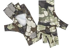 Simms SolarFlex UPF 50 Fingerless Fishing Gloves, Unisex