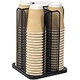 Mind Reader CDISPMESH-BLK Carousel Cup and Lid Organizer, Metal, Black
