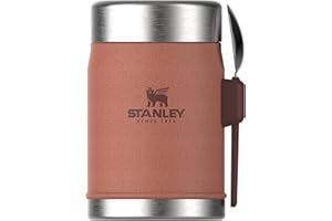 STANLEY Classic Legendary Fiambrera Termica 0.4L con Spork - Mantiene Frío o Calor 7 Horas - Termo Comida Caliente Adulto - Acero Inoxidable - Sin BPA - Apto Para Lavavajillas - Hammertone Clay