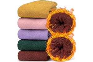 CHALIER FINERY Chaussettes Femme Hiver, Chaussettes Chaudes Femme, Chaussettes Doux Thermiques, Multicolore, Taille Unique