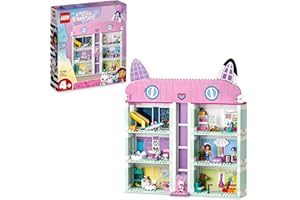 LEGO Gabby's Dollhouse - Casa delle Bambole Giocattolo a 4 Piani con i Personaggi di Gabby, Pandy Panda, Dolcetto e Siregatta e Accessori - Regalo di Compleanno per Bambine da 4 Anni in su - 10788