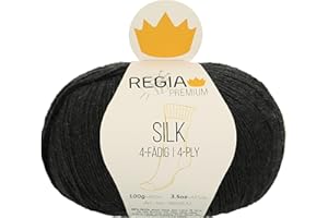 Schachenmayr Regia Premium Silk, 100G schwarz Handstrickgarne