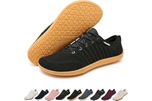 Geweo Barfußschuhe Herren Bequeme Barefoot Shoes Men mit Breite Füße Barfuss Schuhe Damen Leichte Trailrunning Fitnesss Sneaker mit Zero-Drop Sohle Zehenschuhe Unisex 37-47EU