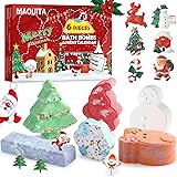 MAQUITA Bombe da Bagno 6 Pezzi Sfere da Bagno Effervescenti, Fatto a mano con oli essenziali naturali, adatto per Natale, reg