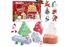 ‎MAQUITA MAQUITA Weihnachten Badebomben, 6 Stück Weihnachten Puppe Spielzeug und Geheimnis Blind Box Designs Großartig Geschenk für Jungen und Mädchen