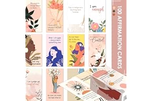 BRYTEFY 100 Empowering Affirmation Cards for Women, Daily Motivation with Thought-Provoking Questions, Mindfulness, Inspiration, and Meditation and Self Care Gift For Women