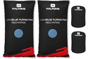 Haltons Reusable Car Dehumidifier Bag with Indicator & Anti-Slip Pad – Silica Gel Car Moisture Absorber, Ideal Dehumidifier Bags for Cars, Closets & Storage – for Condensation Control (1 Kg, 2 Pack)