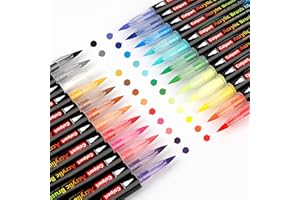 ‎COLPART Acrylstifte für Steine Wasserfest-24 Farben Acrylfarbe Marker zum Steine bemalen für Kartenherstellung, Rock Malerei, Stein, Keramik, Glas, Holz, Leinwand, Metall, DIY Kunsthandwerk
