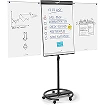 Relaxdays flipover papier, geruit, papierblok voor whiteboard, met 50 vellen, 60 g/m², flipoverblok, 57,5 x 81 cm, wit