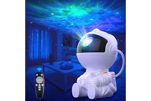 Macchiatto Astronaute Projecteur Ciel Étoilé, 8 Modes Nébuleuse, Galaxy Avec Télécommande, Rotation à 360° Veilleuse pour Enfants et Adultes