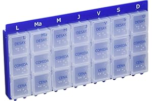 QUERALTO Queraltó Pastillero organizador semanal de 3 tomas diarias
