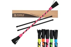 Diabolo Freizeitsport Flowerstick Basic Bâton de fleurs réactif aux UV avec 2 baguettes en fibre de verre, attire tous les regards lors des festivals, idéal pour les débutants