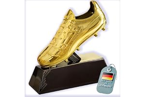 Larius Gyllene fotbollssko, pokal (13,5 cm, 212 g) – fotbollstrofé med gravering som tillval – vinnarpokal för turneringar, MVP och målskyttekung – S2