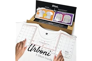 URBONI T-Shirt-Lineal für Vinyl-Ausrichtung und Mitteldesigns, T-Shirt-Lineal, Ausrichtungswerkzeug, Platzierung für Hitzepresse und Cricut