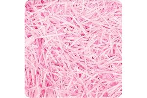 RONGZUBAT 100g Raffia Füllmaterial Geschreddertes Papier Geschenk Füllung für Party Rosa,Rosa Geschenk Hamper Shred Papier Geschenkverpackung für Party Hamper Füllung Geschenkbox Dekorations