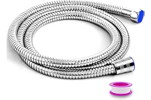 CZ Store® - 1M50 - Elastyczny Wąż Prysznicowy ✮DOŻYWOTNIA GWARANCJA✮ Wąż do Prysznica, Wanny, Bidetu - Stal Nierdzewna, Chromowana Rurka Antysplątaniowa z Uniwersalną Końcówką
