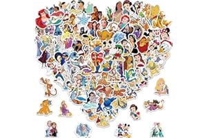 ETHEL 100PCS Cartoon Style Stickers Pack for Kids，Waterproof Vinyl Stickers Bulk - Cute Princess & Movie Character Decals for Water Bottles, Laptops, School Rewards, Party Favors (Cartoon Movie Character)