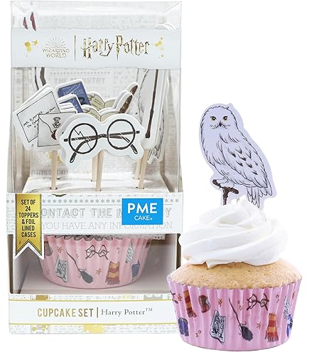 Moules à Cupcakes Et Drapeaux Harry Potter – Officiel Warner Bros – 96 Pièces, 4 Maisons De Poudlard