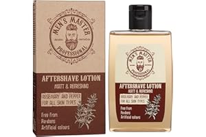 Men's Master Loción Calmante para Después del Afeitado | After Shave para Hombre | Hidratante y Nutritivo | Con Mentol, Extracto de Pimiento Picante | Sin Parabenos | Aroma Fresco y Masculino | 120 ML