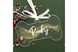 Uniqicon 25 Pezzi Graziosi Ornamenti Trasparenti Acrilici A Forma Di Osso Per Targhette Per Cani Fai Da Te, Artigianato Artistico, Accessori Per Portachiavi, Creazione Ornamenti Natalizi Da Appendere