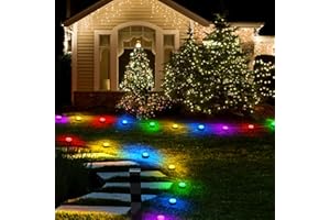 Potuem Ground Lights for Garden, 15 Pack Electric Garden Lights with APP Control and Remote Control, Waterproof Outdoor Pathway Lighting with 213 Scene Modes for Outside Holiday Decor Party