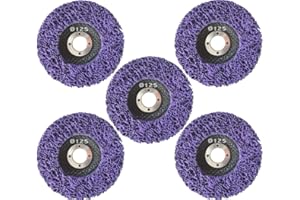 QUANTEX 5 Stück Reinigungsscheibe Grobreinigungsscheibe CSD Ø 125mm CBS für Winkelschleifer Clean Strip Disc Premium Purple Nylongewebescheibe