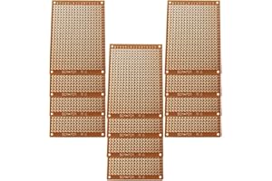 GTIWUNG 12 Pièces PCB Prototype Universel Board 5 * 7cm, Kit de Carte de Prototype PCB Board Universelle, Bakelite Prototyping Board Kit de Bricolage pour Bricolage à Souder et Electronic Project