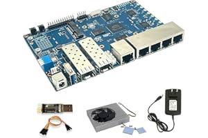 WAYPONDEV Banana Pi BPI-R3 Wi-Fi 6 Dwuzakresowa płyta routera bezprzewodowego OpenWRT, OpenSource z MediaTek MT7986 (Filogic 830), obsługuje 5 x GbE i 2 x 2,5GbE SFP (tylko pakiet 1-BPI-R3)