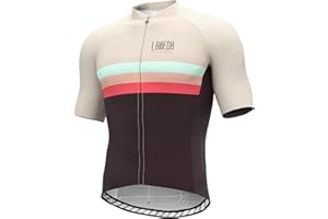 LAMEDA Cycling Jersey Men's Short Sleeve Summer Road Bike with Pockets Breathable Quick Drying Elastic MTB Jersey Bicycle Short Sleeve Jersey for Cycling Sports