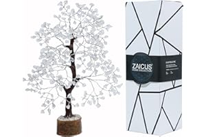 ZAICUS Clear Quartz Crystal Tree - Meditation Accessories - Good Luck Gifts for Women - Gemstone Tree - Feng Shui Decor - Tree of Life - Spiritual Decor - Blue Crystal Tree - Home Decoration Living Room