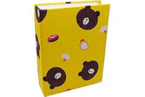 Dankeler Petit Album Photo pour Enfants, 100 Pochettes, bibliothèque 10 x 15, Album Photo pour bébé, Livre Photo avec Couverture en Lin à Glisser pour la Famille (Ours)