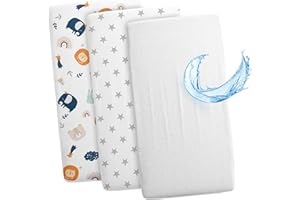TOTSY BABY Drap Housse Cododo pour Nacelle Ensemble de 2 Draps Lot de 3 : 55x90 cm avec Protege Matelas Impermeable - Alese Bebe Compatible avec Berceaux Landeau Couffin et Poussette Enfant 55 x 90