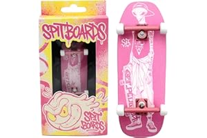 SPITBOARDS® Tastiera da 34 mm Oldschool Cruiser Pro, configurazione completa, preassemblata, legno a 5 strati, camion professionali, dadi di bloccaggio, ruote con cuscinetti Pro in uretano 60D,