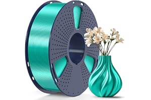 SUNLU Silk PLA PLUS Filament, Błyszczący Jedwabisty Filament PLA+ 1,75 mm, Gładka Jedwabista Powierzchnia, Dokładność Wymiarowa +/- 0,02 mm, Szpula 1 kg, Zielony